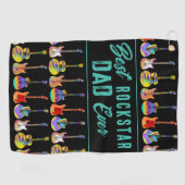 Serviette De Golf Meilleure citation de Rockstar Papa (Horizontal)