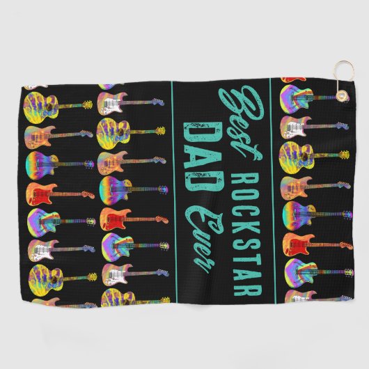 Serviette De Golf Meilleure citation de Rockstar Papa (Horizontal)