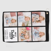 Serviette De Golf Meilleure DADDY Ever - Golfer - Personnalisé 5 Pho (Horizontal)