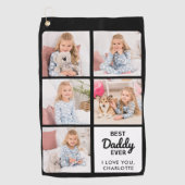 Serviette De Golf Meilleure DADDY Ever - Golfer - Personnalisé 5 Pho (Devant)