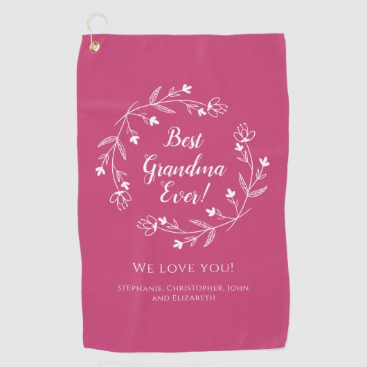 Serviette De Golf Meilleure Grand-Mère Jamais Golfeur Garder Grandki (Devant)