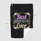 Serviette De Golf Meilleure grand-mère jamais - Rose Floral (En situation)