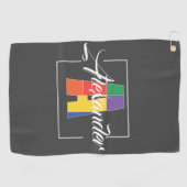 Serviette De Golf Meilleure lettre de couleur initiale monogrammée g (Horizontal)