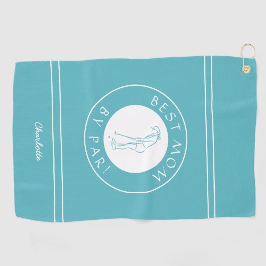 Serviette De Golf Meilleure Maman Par Par Golfer Pro Funny Femme Tur (Horizontal)