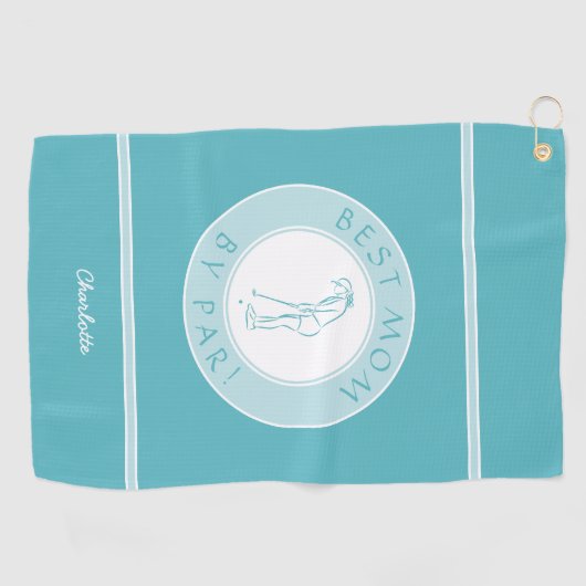 Serviette De Golf Meilleure maman Par Par Par Élégant Sports Golfer  (Horizontal)