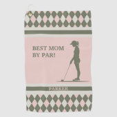 Serviette De Golf Meilleure maman Par Par Par Monogrammed (Devant)