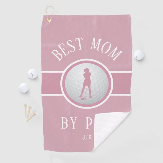 Serviette De Golf Meilleure Maman Par Par Parcours De Golf Citation  (En situation)