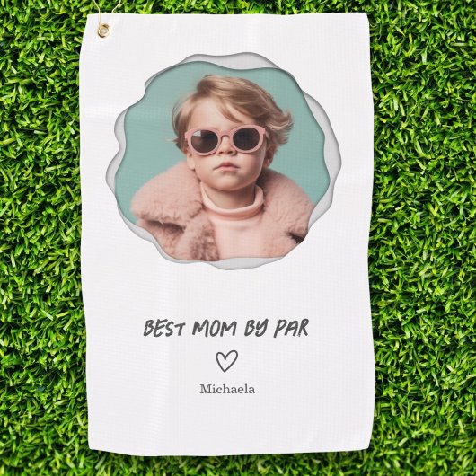 Serviette De Golf Meilleure maman par Par Photo personnalisée Mère