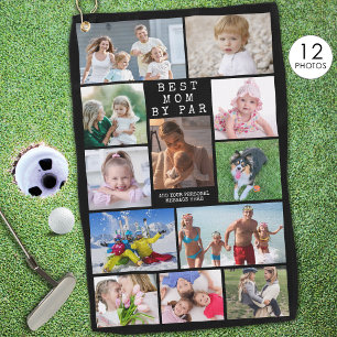 Serviette De Golf Meilleure Maman par Photo Collage Personnalisé Mod