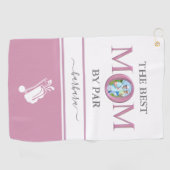 Serviette De Golf Meilleure Maman Par Photo Stylish Rose Lavender (Horizontal)