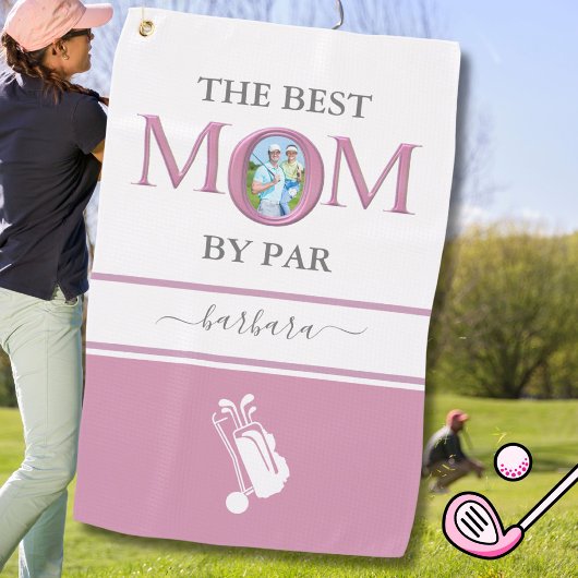 Serviette De Golf Meilleure Maman Par Photo Stylish Rose Lavender