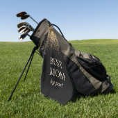 Serviette De Golf Meilleure Maman Parties scintillant d'or Pro Fête (Vert)