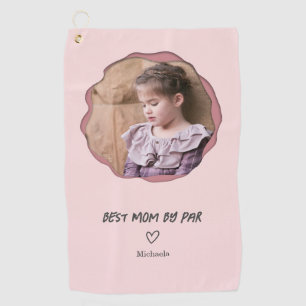Serviette De Golf Meilleure Maman Rose Moderne par Photo