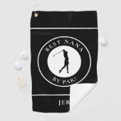Serviette De Golf Meilleure Nana Par Golfeur Monogramme (En situation)
