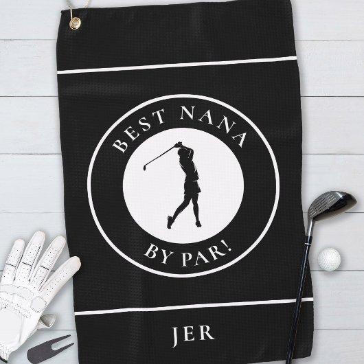 Serviette De Golf Meilleure Nana Par Golfeur Monogramme