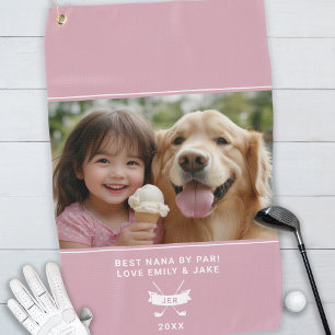 Serviette De Golf Meilleure Nana Par Photo Amusante Golfeur Élégant 