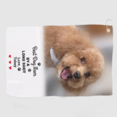Serviette De Golf Meilleure photo de chien Nom de maman Golfer Fun A (Horizontal)
