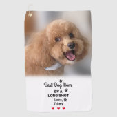 Serviette De Golf Meilleure photo de chien Nom de maman Golfer Fun A (Devant)