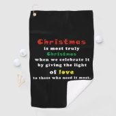 Serviette De Golf Meilleure soumission Noël (En situation)