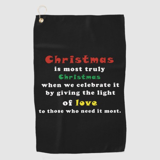 Serviette De Golf Meilleure soumission Noël (Devant)