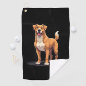 Serviette De Golf Meilleure vie avec T-shirt Dogo Canario Long Sleev (En situation)
