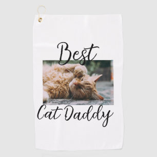 Serviette De Golf Meilleurs parents de chat Papa maman photo simple