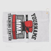 Serviette De Golf Mélange d'arts martiaux AJOUTER LE NOM MIXED MARTI (Horizontal)