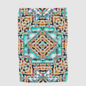 Serviette De Golf Mélange de texture dure avec plaques argentées, ka (Devant)