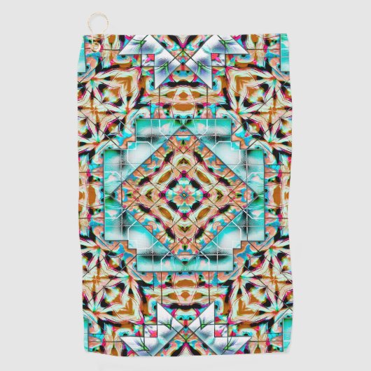 Serviette De Golf Mélange de texture dure avec plaques argentées, ka (Devant)