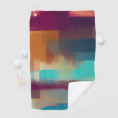 Serviette De Golf Mélange de tons colorés rétro (En situation)