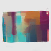 Serviette De Golf Mélange de tons colorés rétro (Horizontal)