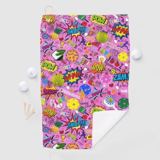 Serviette De Golf 😍 mélangé rose (En situation)