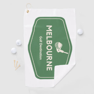 Serviette De Golf Melbourne Australie - Golf Course Destination Logo