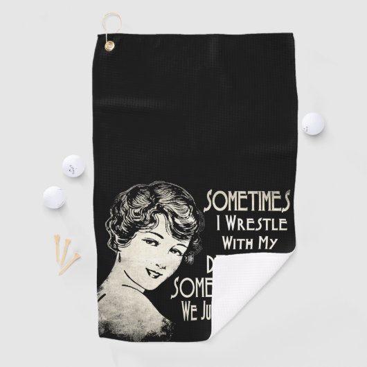 Serviette De Golf Meme des femmes sarcastiques d'expression parfois (En situation)