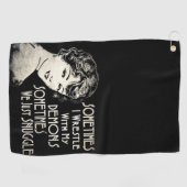 Serviette De Golf Meme des femmes sarcastiques d'expression parfois (Horizontal)