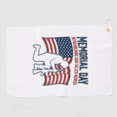 Serviette De Golf Memorial Day Fallen Heroes Patriotic Soldier Shirt (Horizontal)