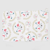 Serviette De Golf Mens Elegant White Golf Towel allié estampillé (Horizontal)