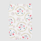 Serviette De Golf Mens Elegant White Golf Towel allié estampillé (Devant)