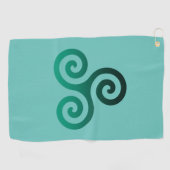 Serviette De Golf Menthe verte Triskele (Horizontal)