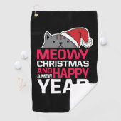 Serviette De Golf Meowy Christmas and Happy New Year (En situation)