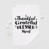 Serviette De Golf Merci, Gratuit, Béni Étincelant Thanksgiving (En situation)