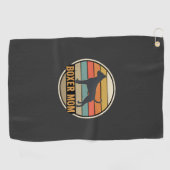 Serviette De Golf Mère Boxer Rétro Coucher de Soleil Chien (Horizontal)