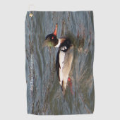 Serviette de golf Merganser à poitrine rouge (Devant)