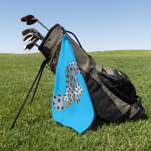 Serviette De Golf Mérou - Conception abstraite - Découpé d'une photo (Vert)