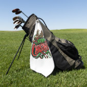 Serviette De Golf Merry Christmas steampunk (Vert)