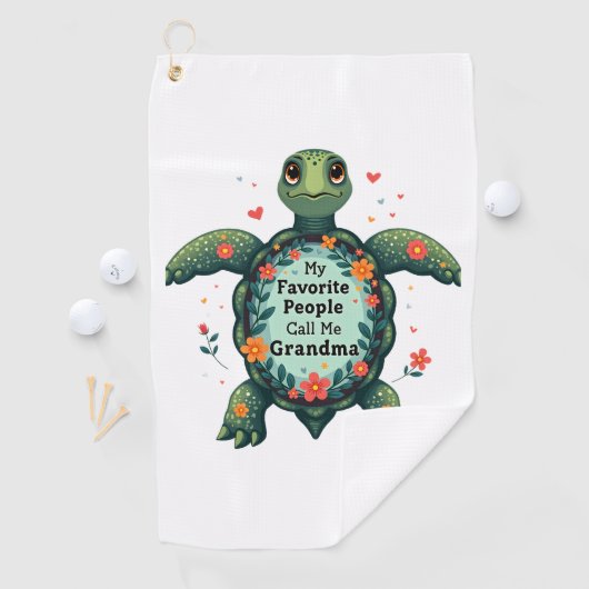 Serviette De Golf Mes Gens Préférés M'Appelent Grandma Turtle - Gran (En situation)