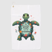 Serviette De Golf Mes Gens Préférés M'Appelent Grandma Turtle - Gran (Devant)