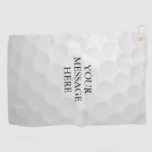Serviette De Golf Message de nom personnalisé (Horizontal)