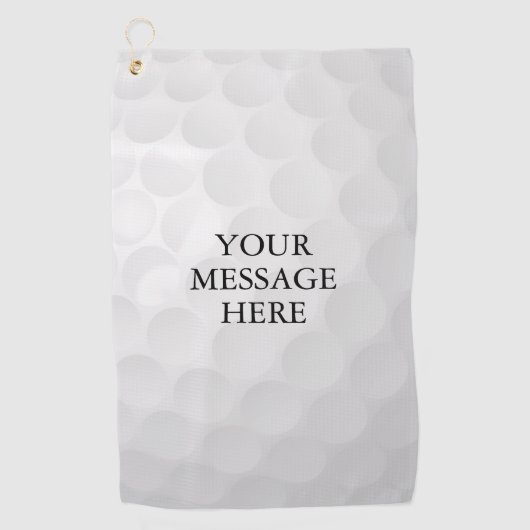 Serviette De Golf Message de nom personnalisé (Devant)