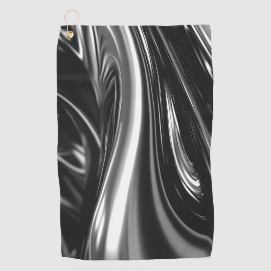 Serviette De Golf Métal argenté fluide (Devant)